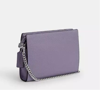 NWT Coach Leather Slim Crossbody Bag In Light Violet