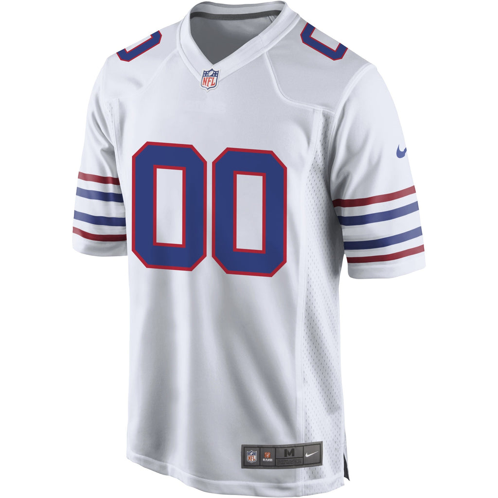 Buffalo Bills White Alternate Custom Game Jersey