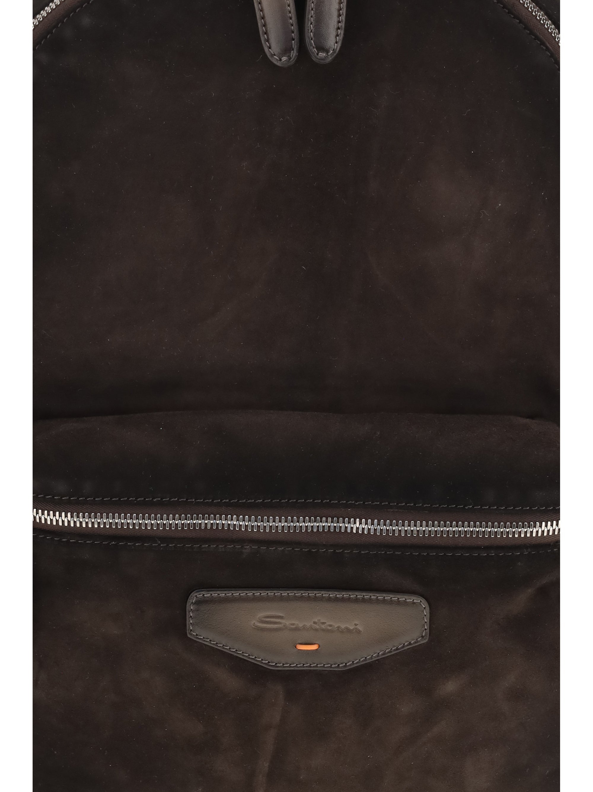 Santoni Men Suede Backpack