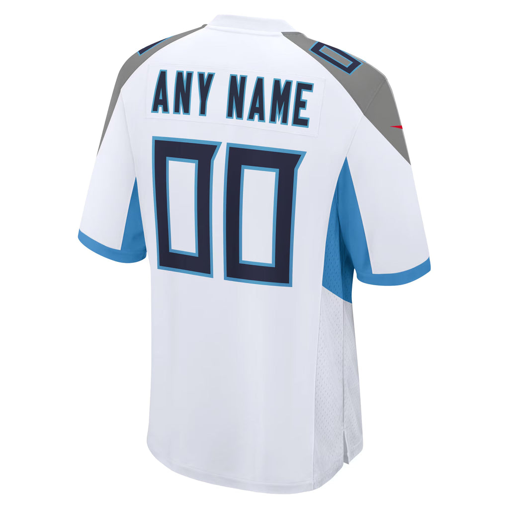 Tennessee Titans White Custom Game Jersey