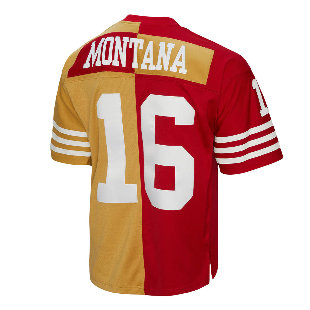 San Francisco 49ers Joe Montana Mitchell & Ness Scarlet/Gold 1990 Split Legacy Replica Jersey