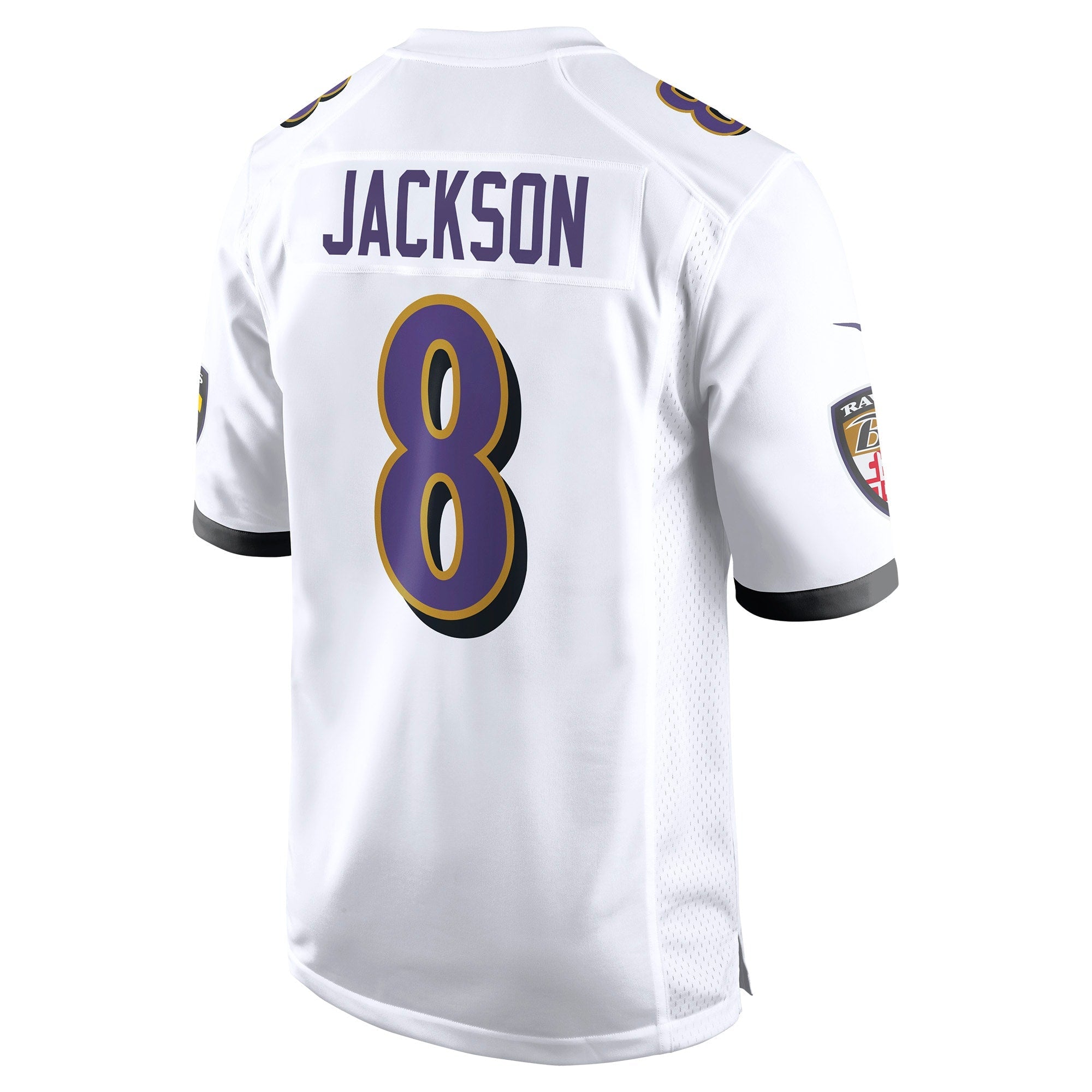 Baltimore Ravens Lamar Jackson White Game Jersey