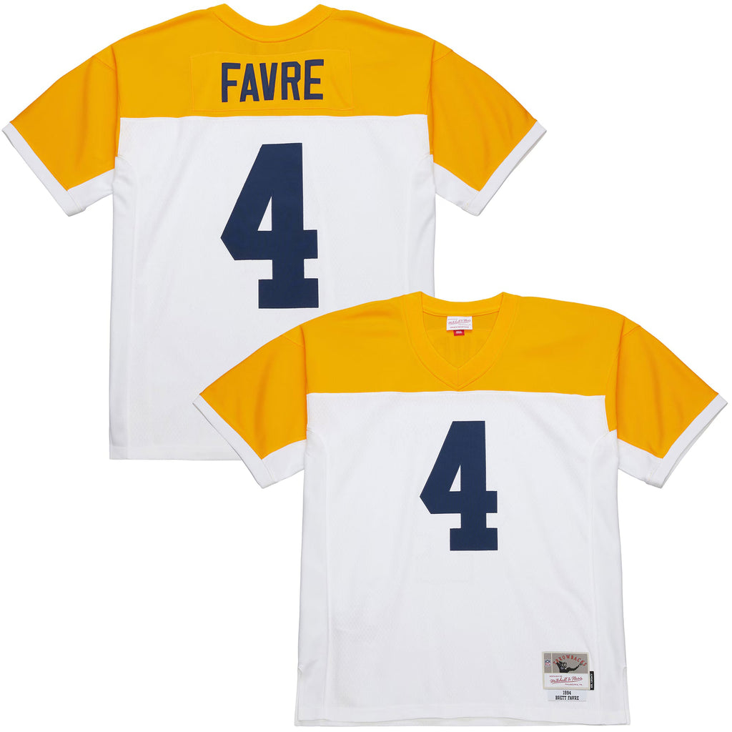 Green Bay Packers Brett Favre Mitchell & Ness White 1994 Legacy Replica Jersey