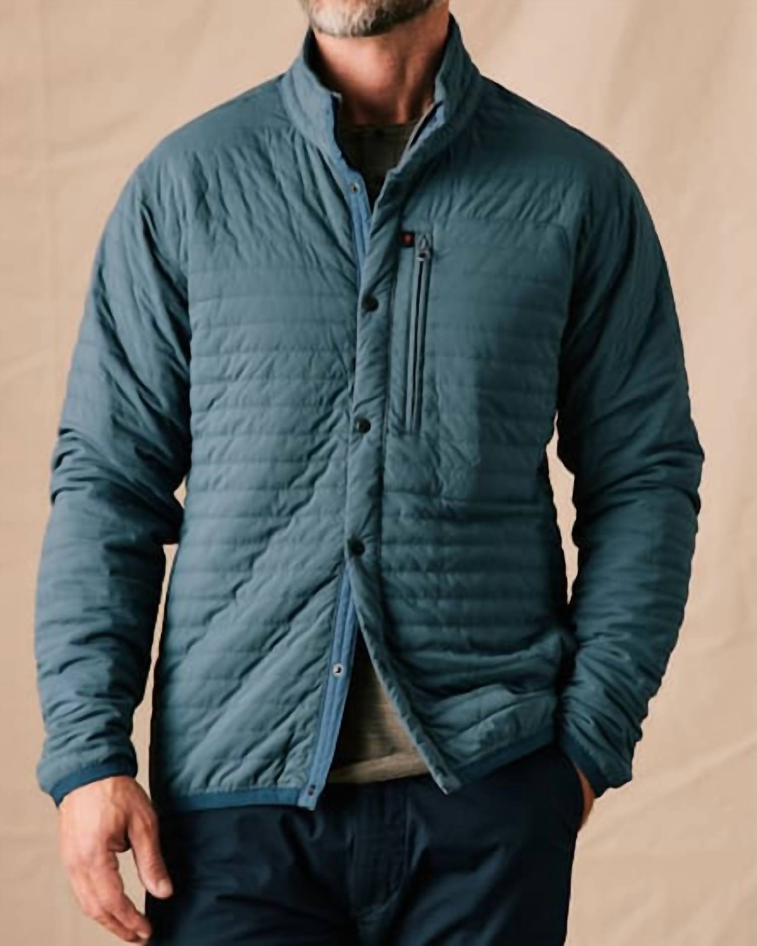 Windzip Casual Jacket In Gas Blue