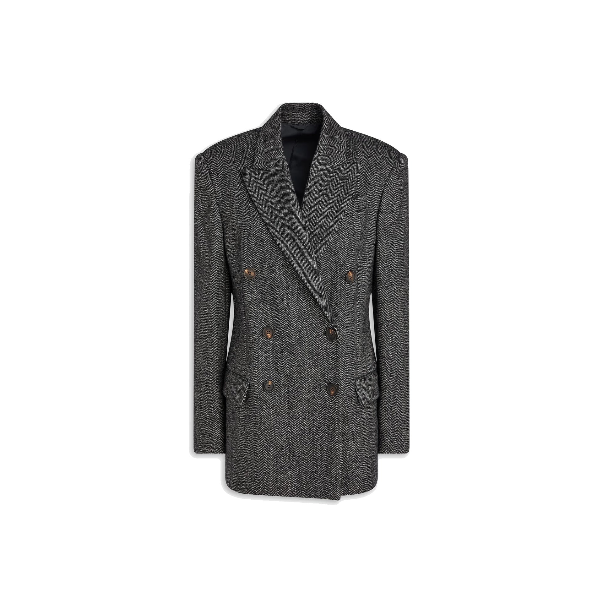 Brunello Cucinelli Herringbone Wool Blazer Women