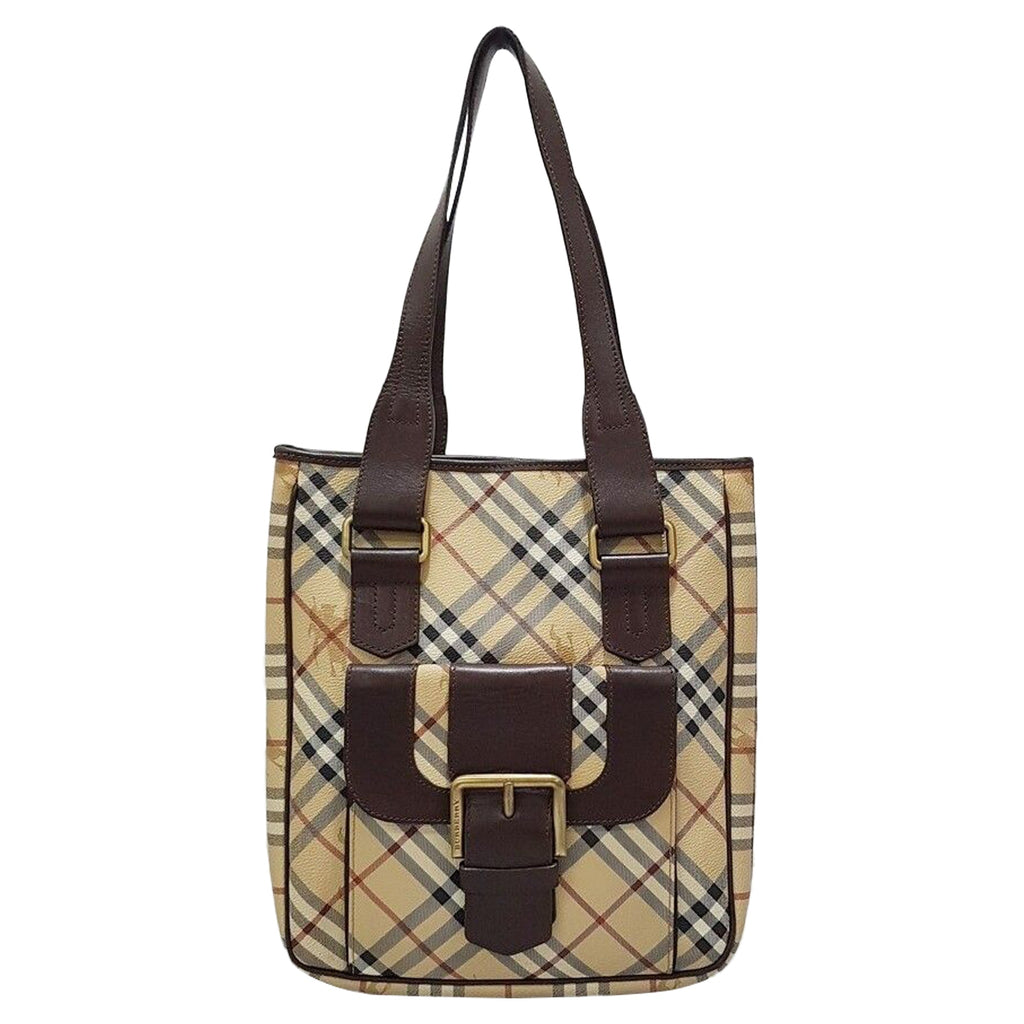 Buckled Check Shoulder Bag