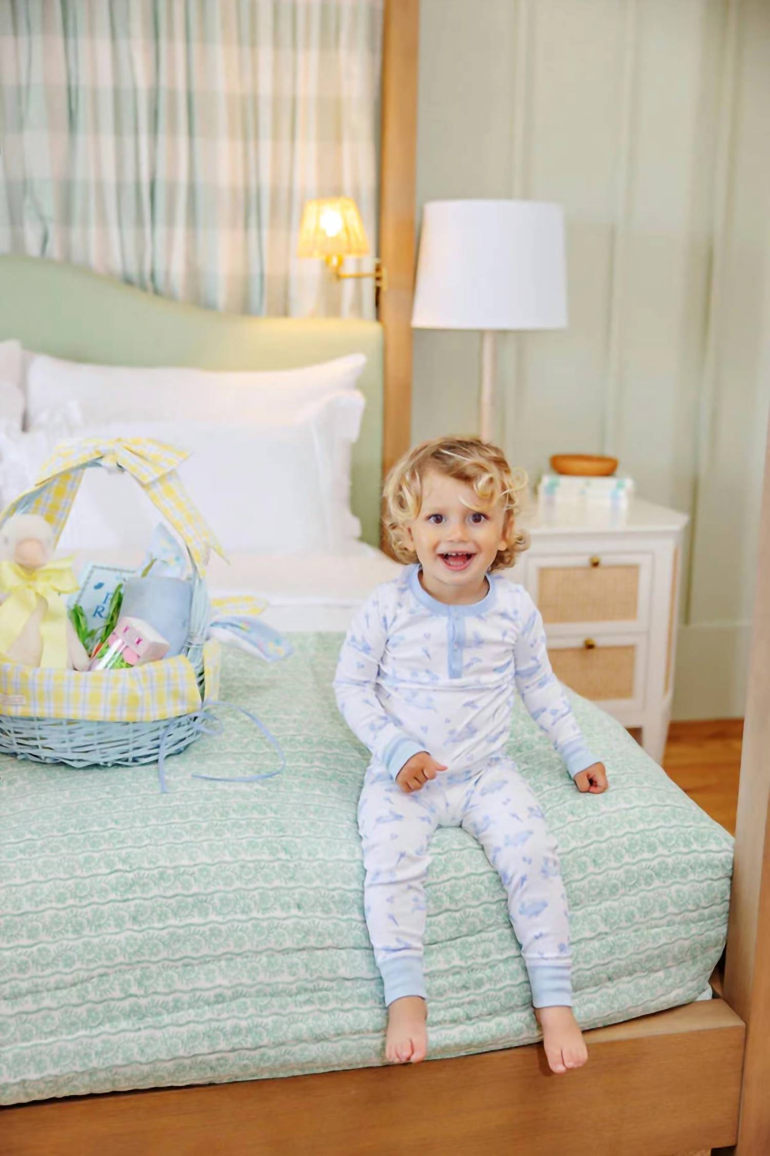 Boy's Easter Sutton's Sweet Dream Set In Lindon Hill Hops With Palm Street Blue
