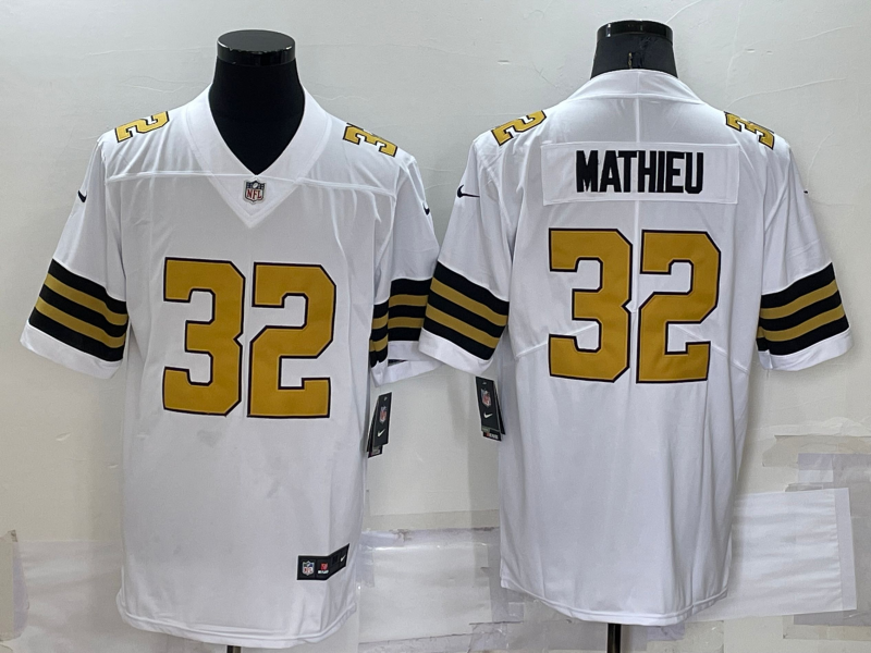 Men's New Orleans Saints Tyrann Mathieu #32 White Player Game jersey