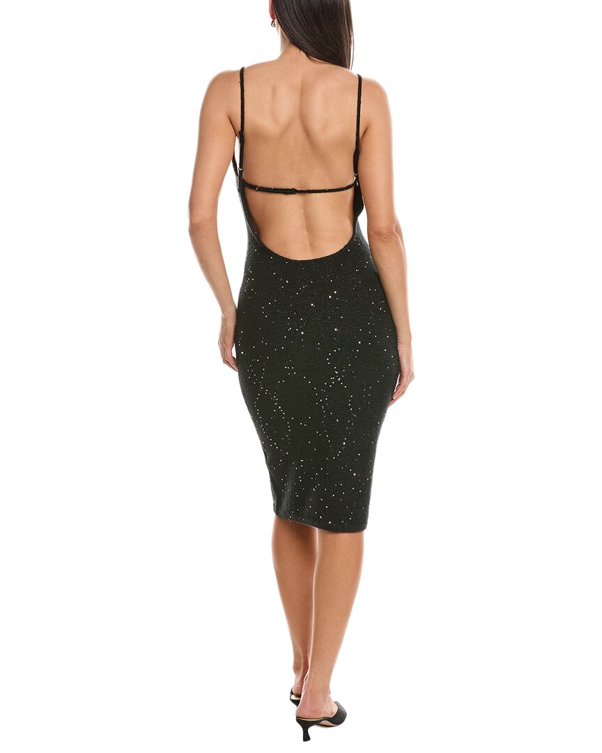 Guizio Amelia Sequin Wool-Blend Knit Dress