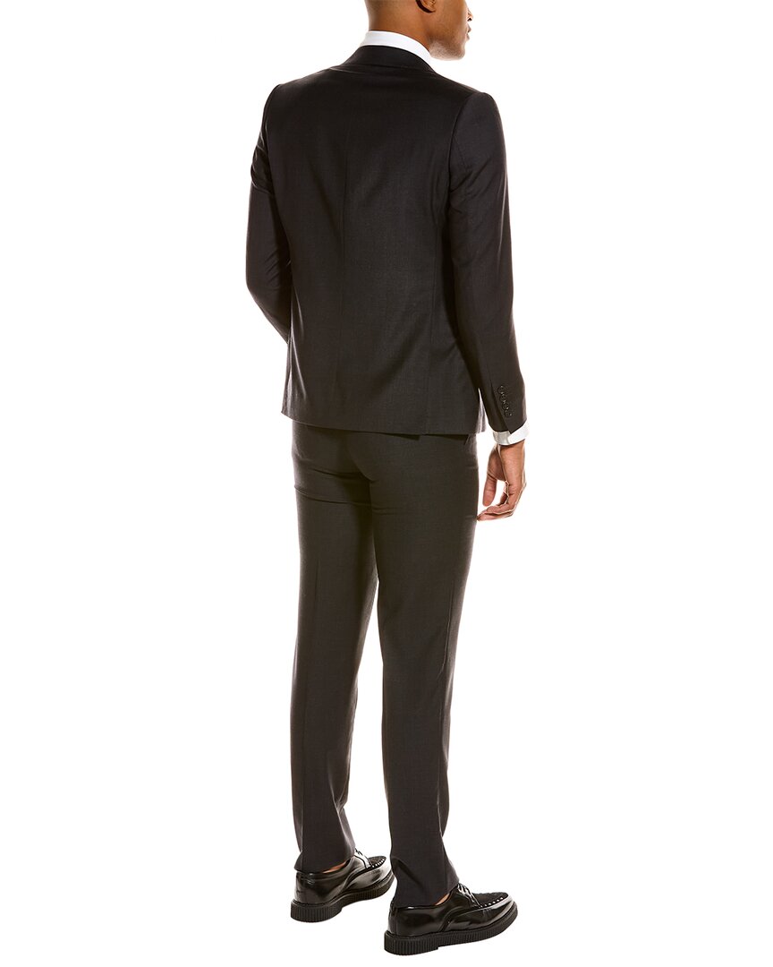 Zanetti Porto Wool-Blend Slim Fit Suit with Flat Front Pant