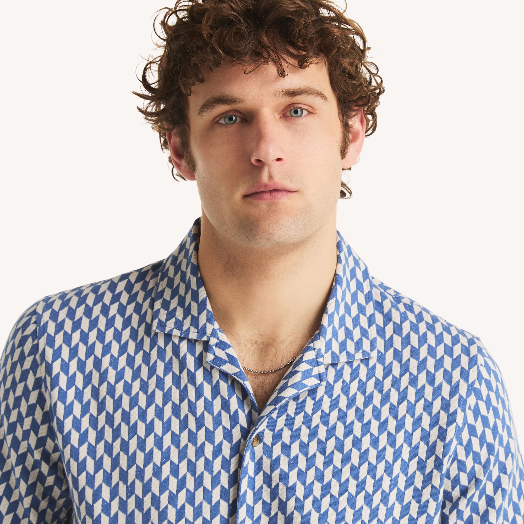 Nautica Mens Classic Fit Button-Front Polo