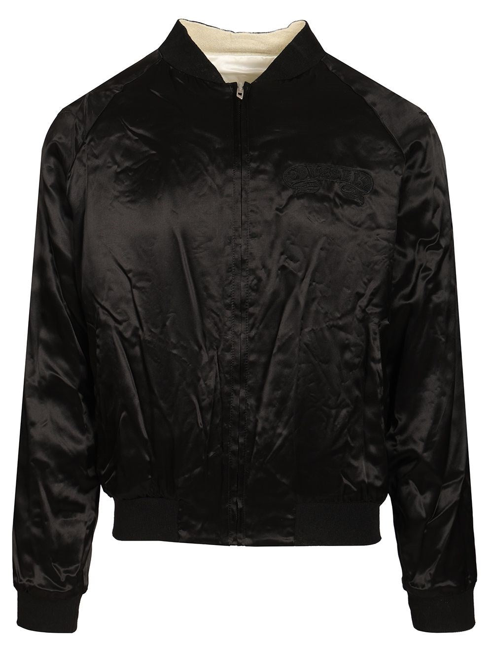 Diesel Men Reversible Satin Bomber Jacket