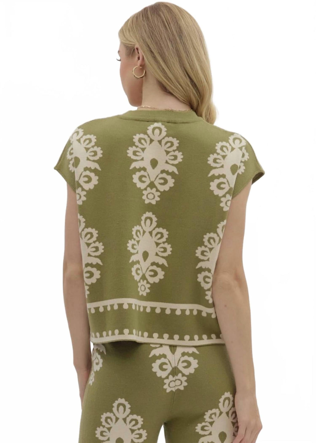 Kint Sweater Top In Olive