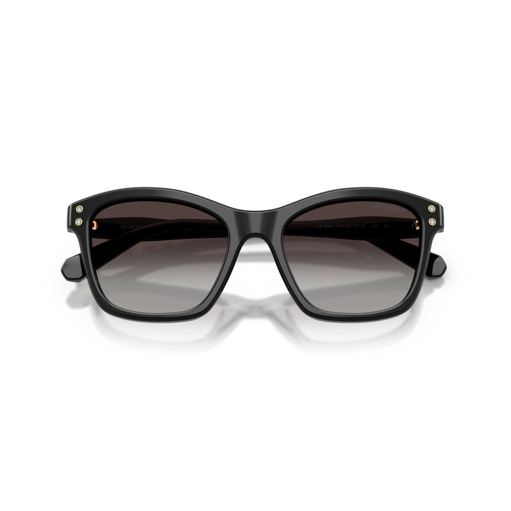 0Sk6063 Bold Square Frame Sunglasses with Crystal Embellishments