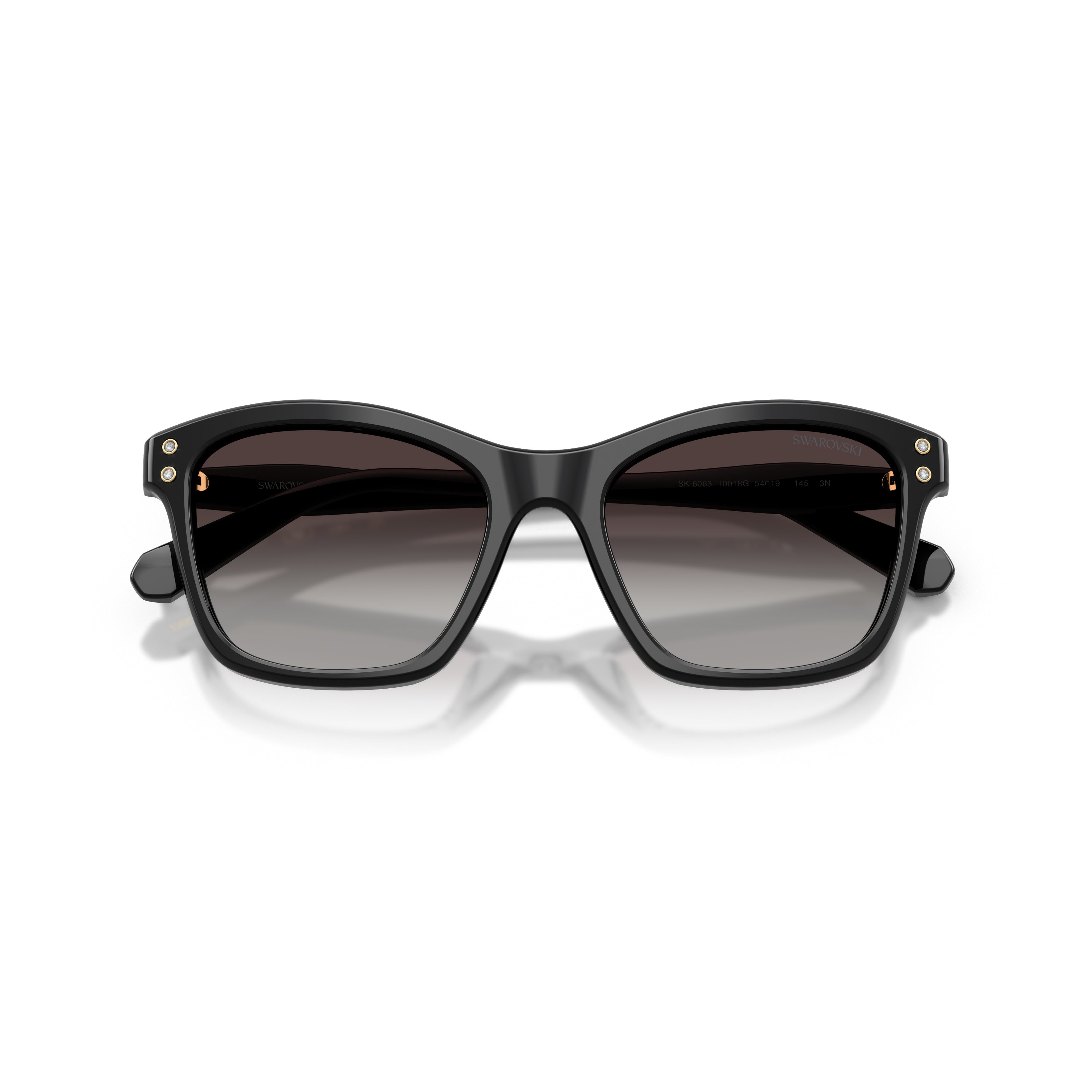0Sk6063 Bold Square Frame Sunglasses with Crystal Embellishments