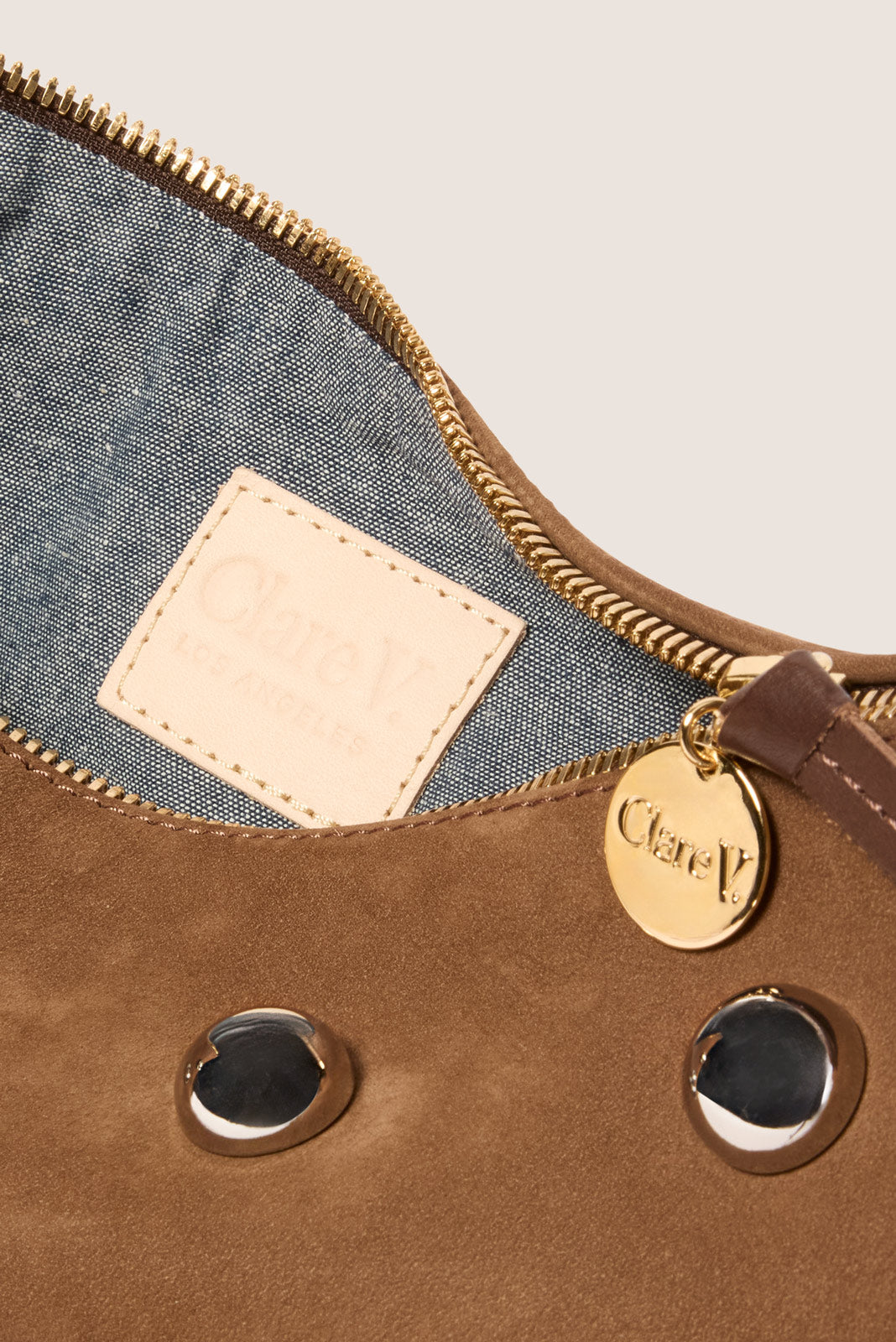 Women's Studded Lune Bag