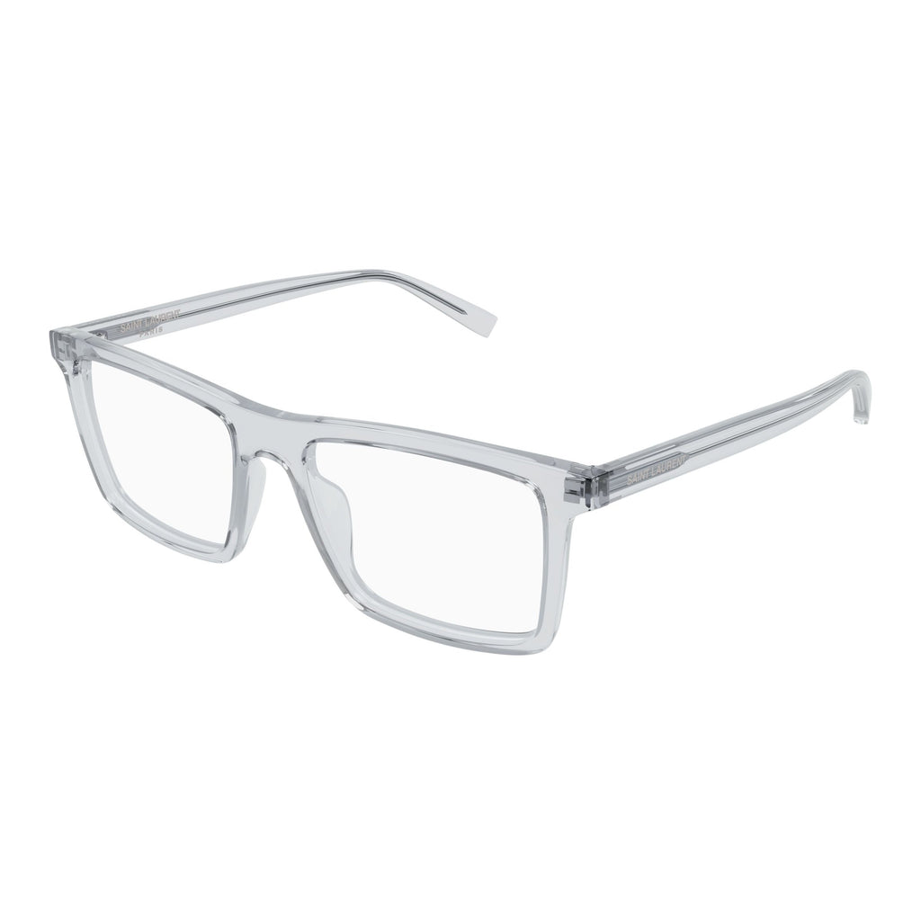 Rectangular Silver Eyeglasses In Recycled Acetate