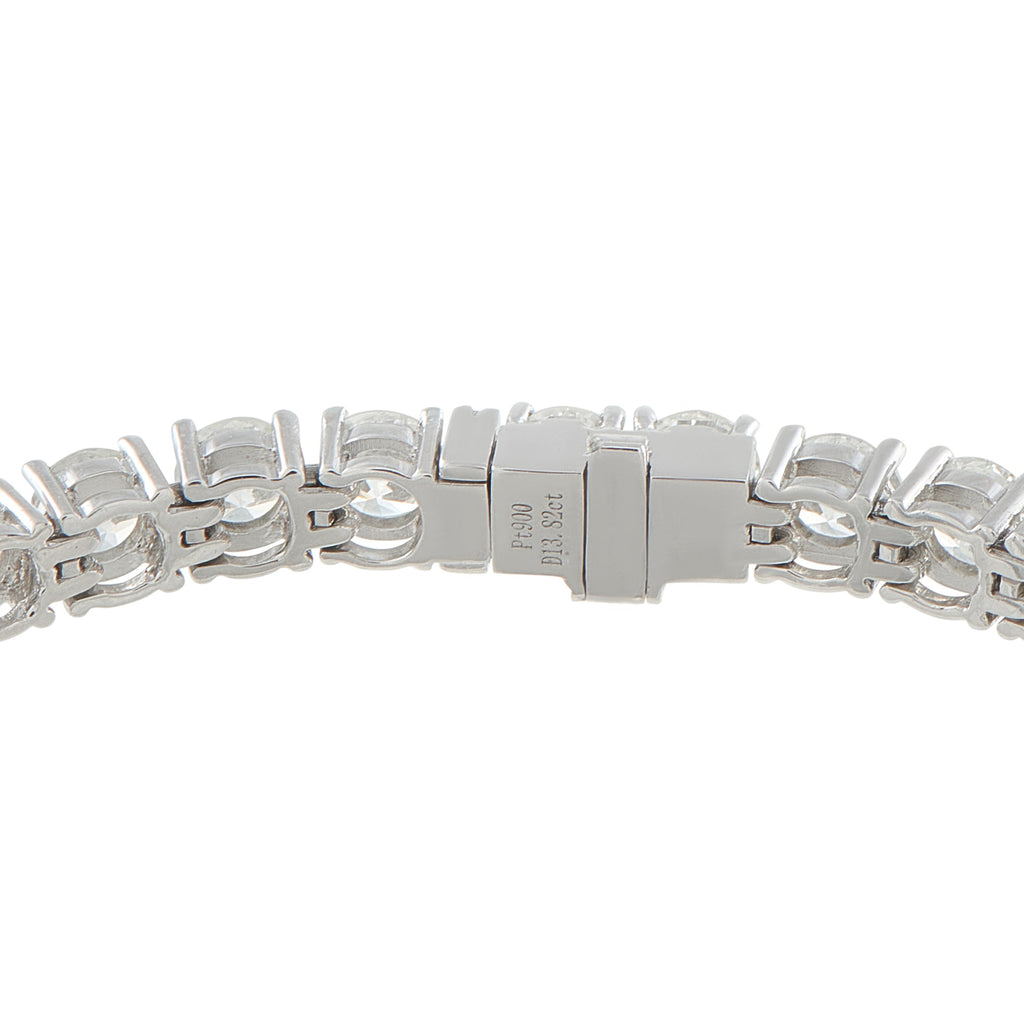 LB Exclusive Platinum 13.82ct Diamond Tennis Bracelet MF04-041526