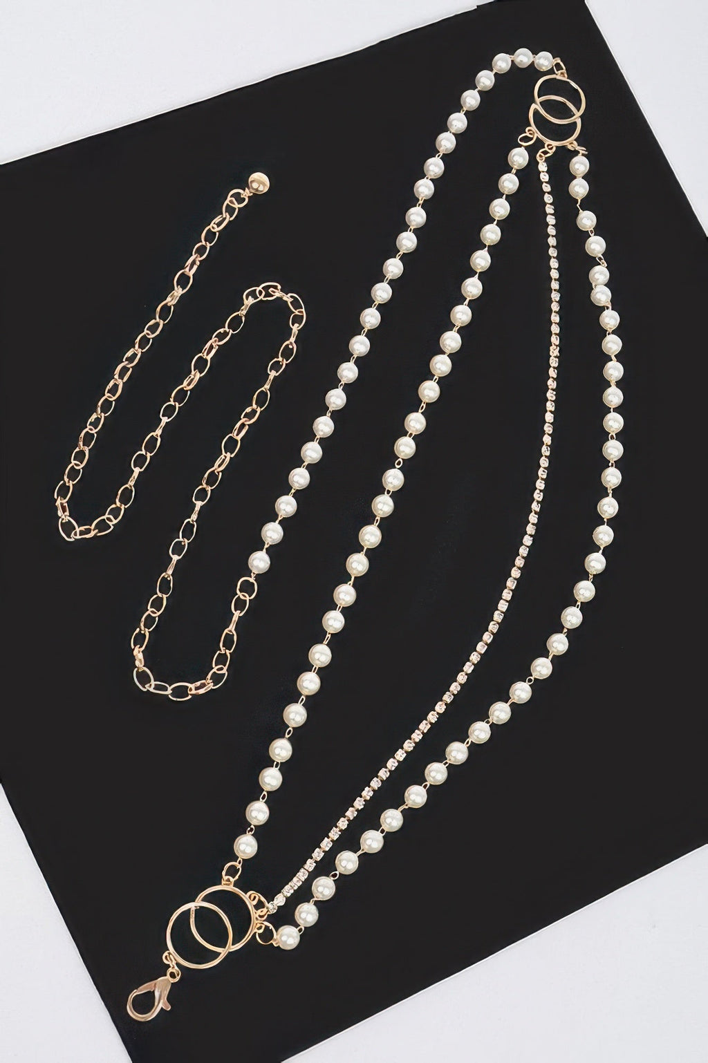 Pearl Layered Chain Belt