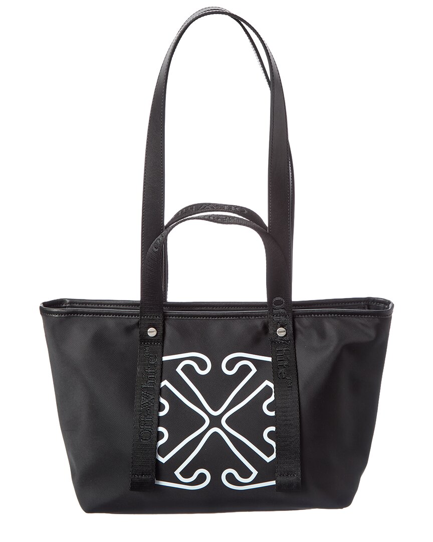 Off-White East West Small Leather-Trim Tote