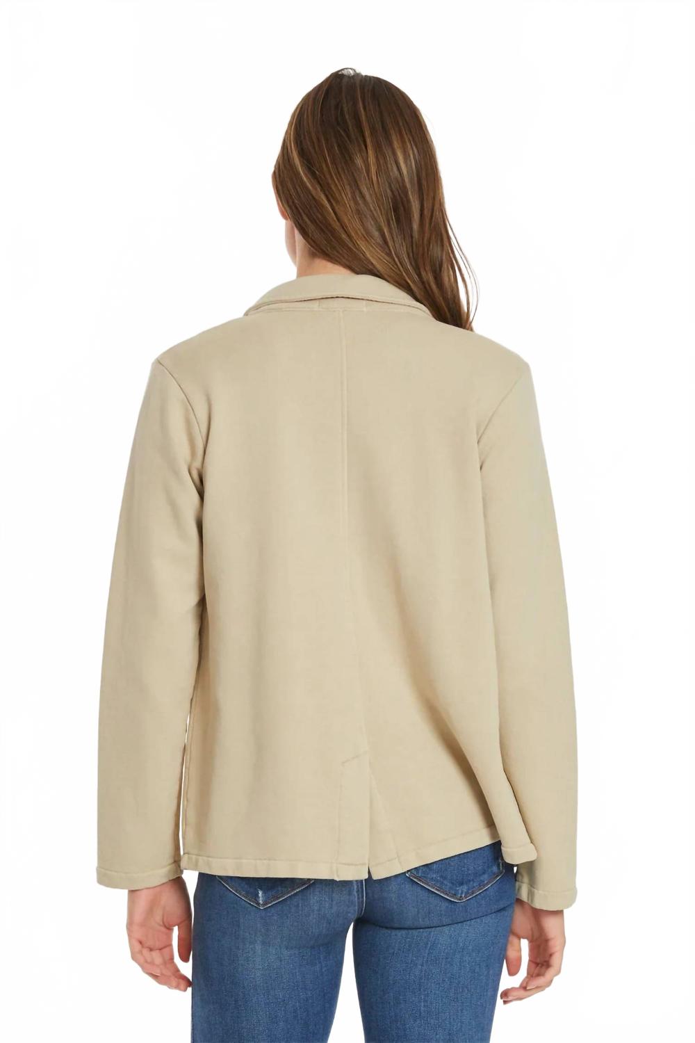 Long Sleeve French Terry Blazer In Eucalyptus