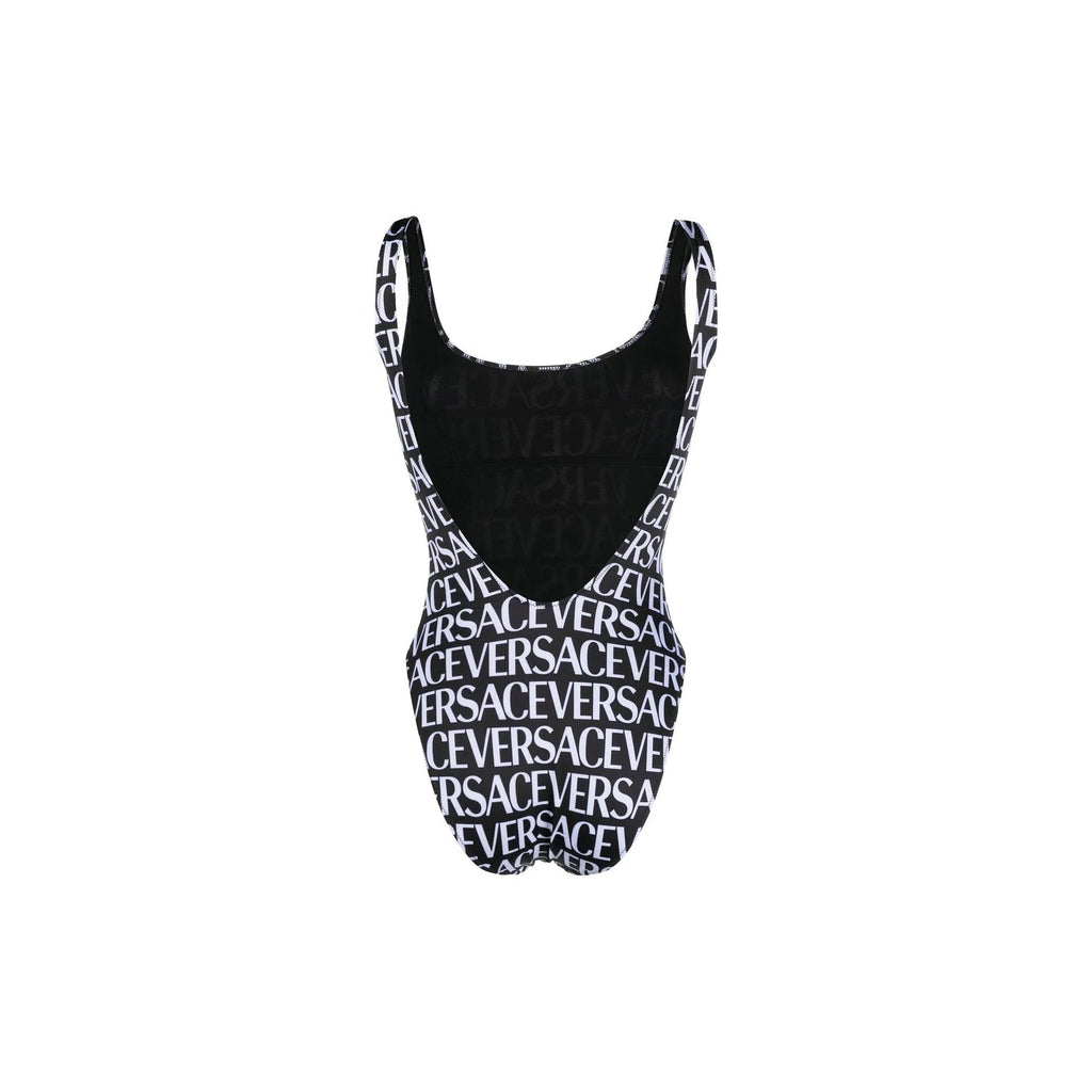 Versace All-Over Logo One-Piece Swimsuit Women