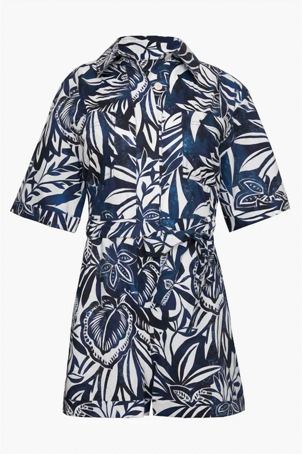 Women's Marilyn Romper In Navy W/white