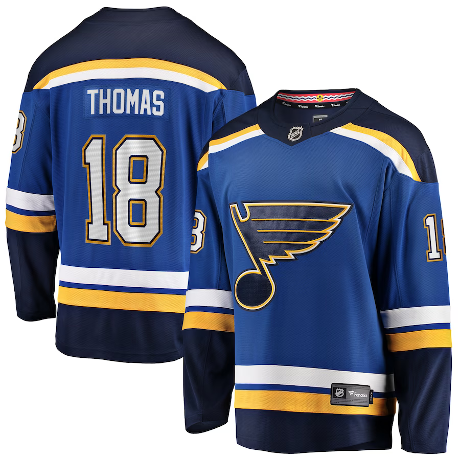 Men's St. Louis Blues Robert Thomas #18 Blue Home Breakaway Player jersey