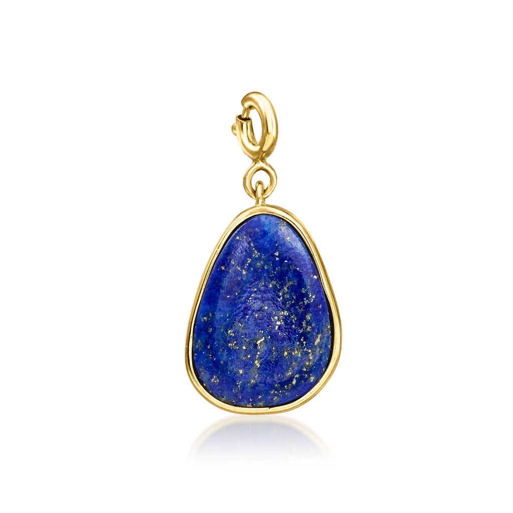 Ross-Simons Lapis Charm in 18kt Gold Over Sterling