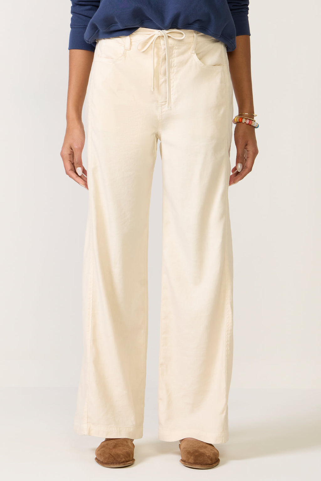 Women's Joelle Stretch Linen Trouser with Tie Waist Pants