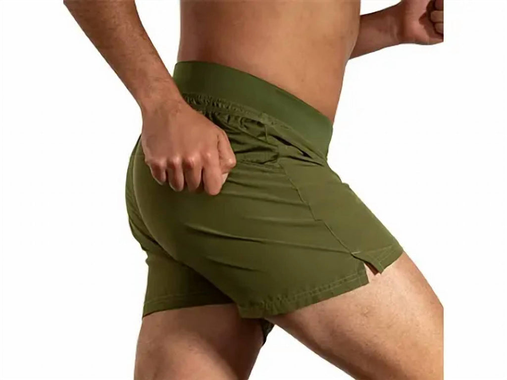 Sherpa 5" Shorts In Carbon Green