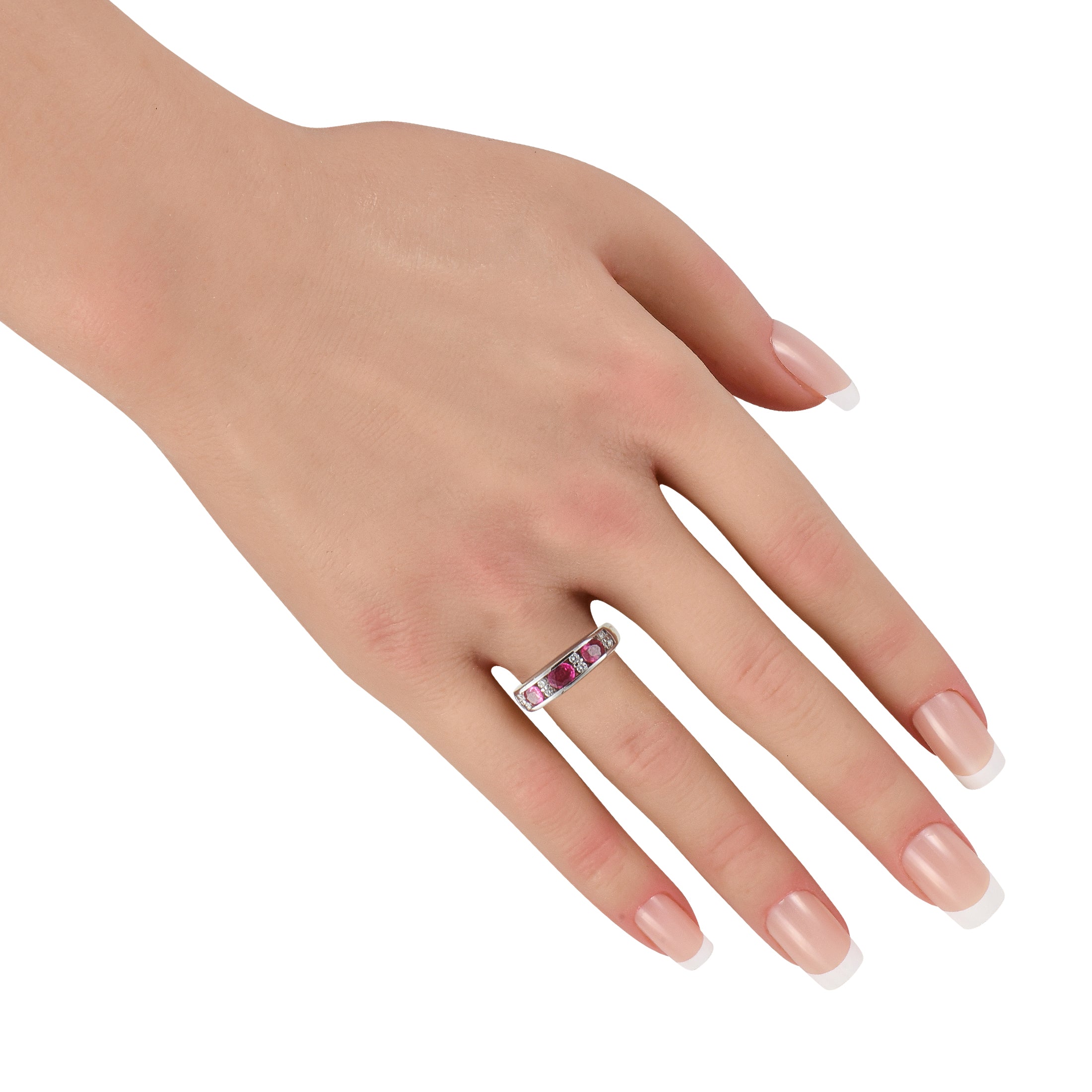LB Exclusive Platinum 0.16ct Diamond and Sapphire Ring MF29-041426