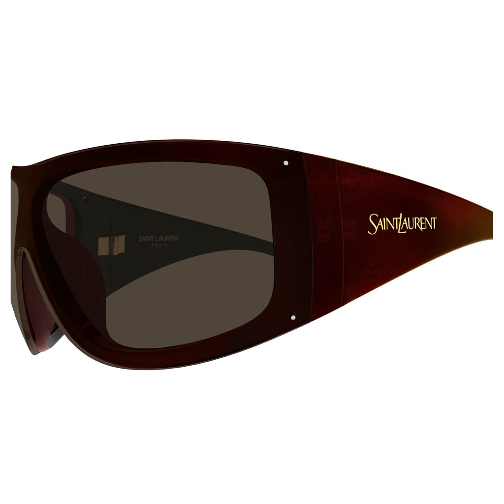 Oversized Shield Sunglasses With Glossy Frame