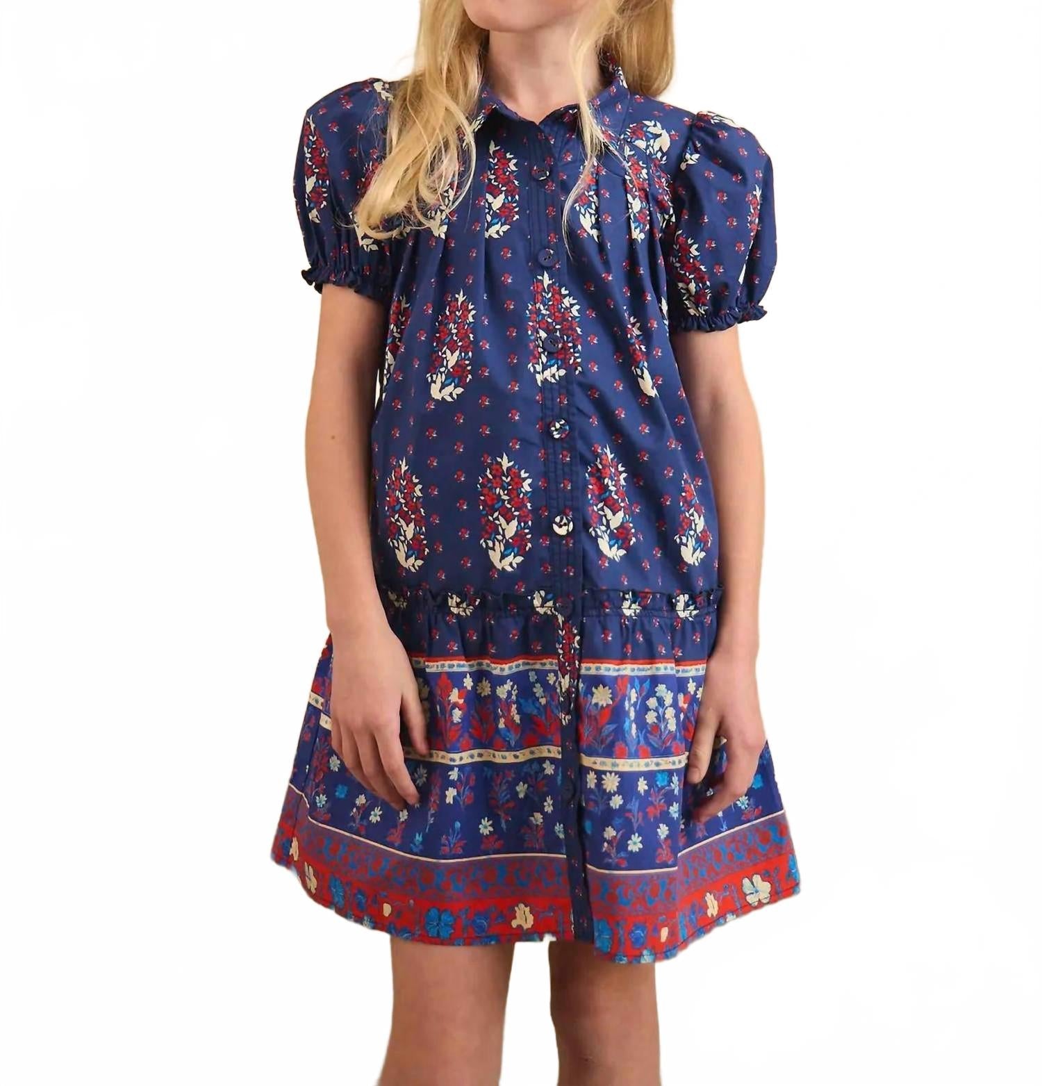 Kids Drifter Mini Dress In Navy