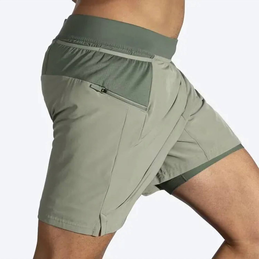 Sherpa 7" 2-In-1 Shorts In Dark Pebble