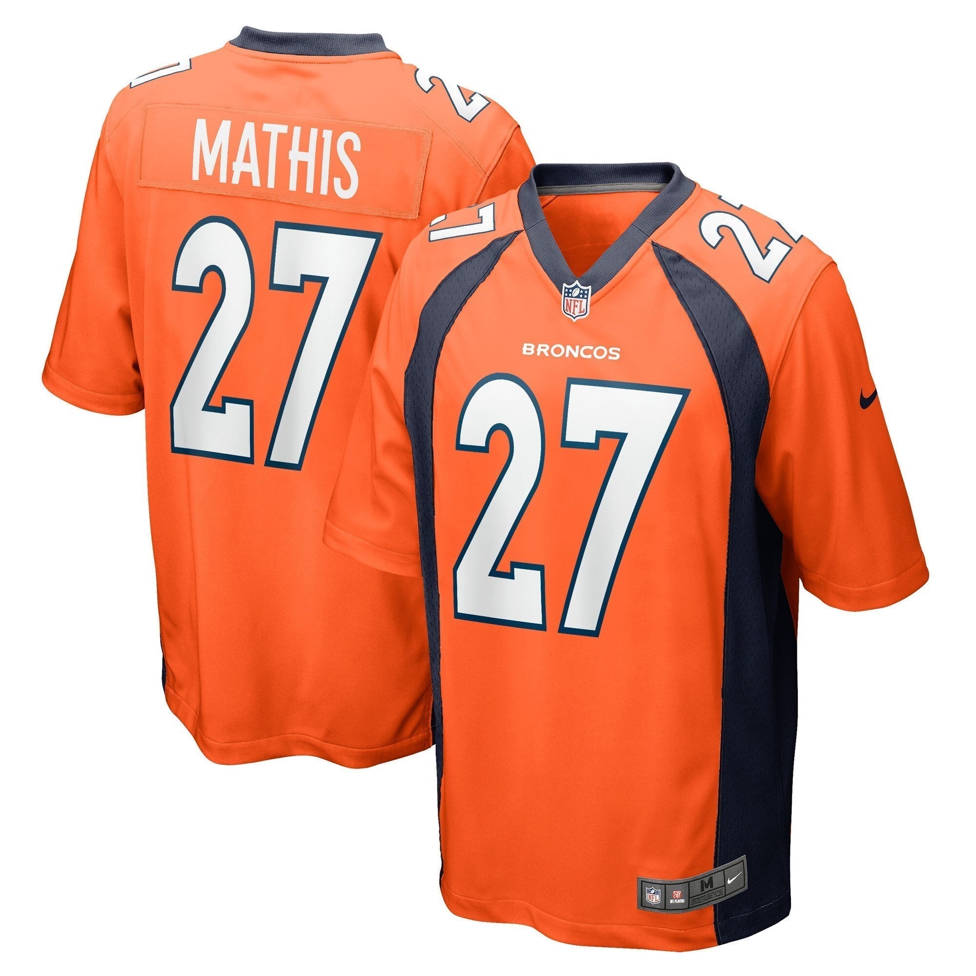 Damarri Mathis Denver Broncos Nike Game   Jersey - Orange