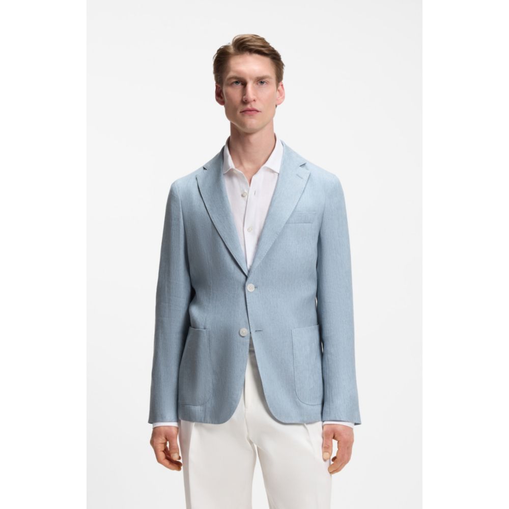 Slim-fit jacket in a linen blend