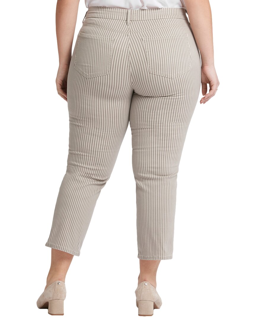 NYDJ Plus Marilyn Sandbar Stripe Straight Leg Jean