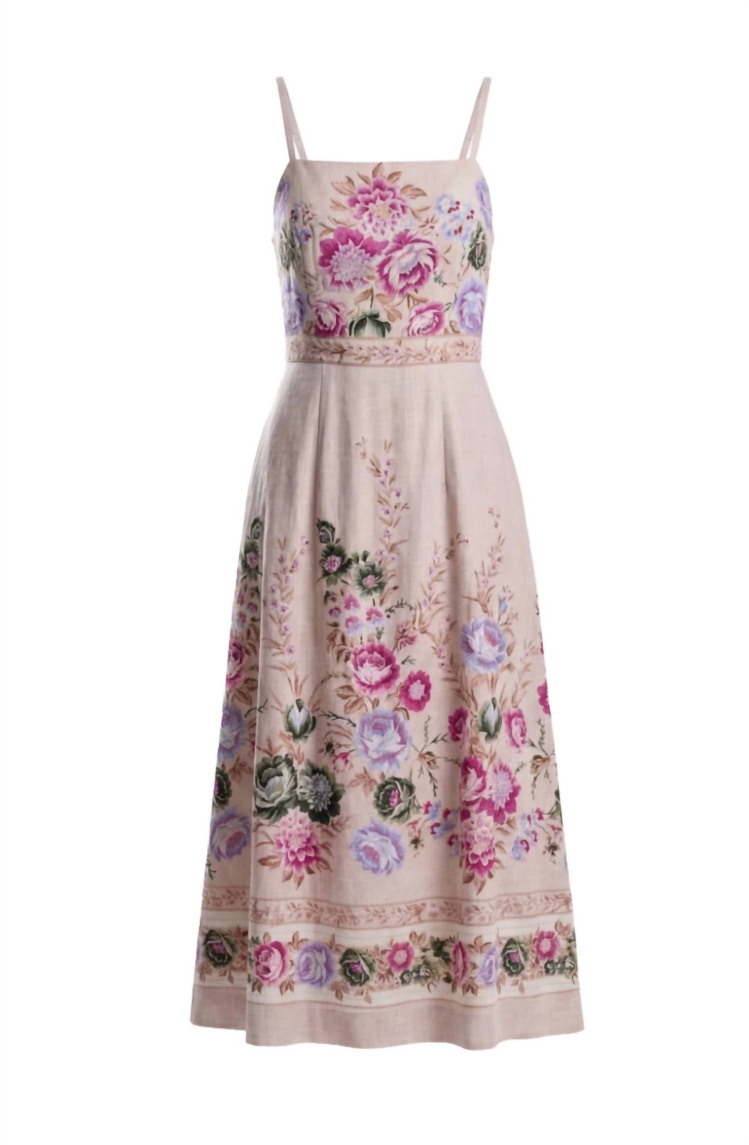 Trina Ankle Dress In Silva Print