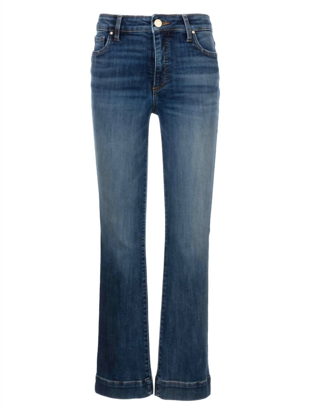 Kelsey High Rise Ankle Flare With Wide Hem Jean In Vibrant
