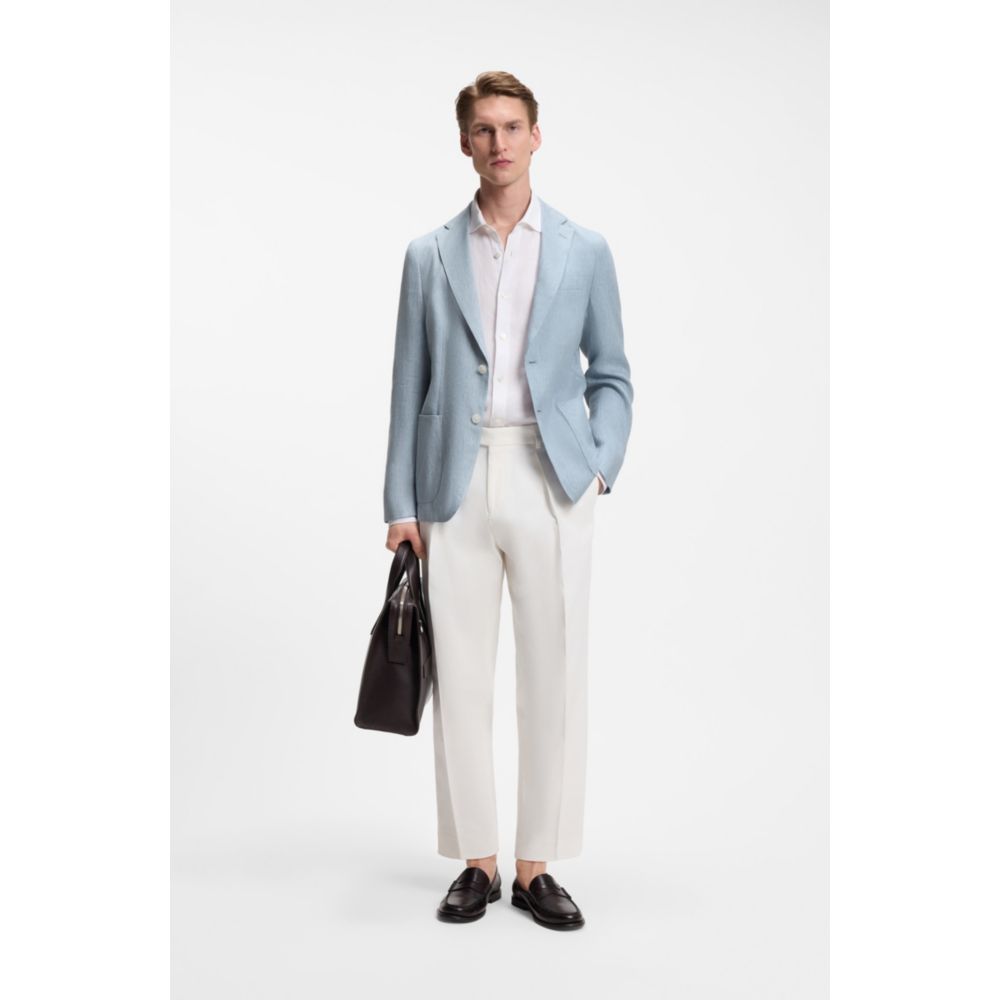 Slim-fit jacket in a linen blend