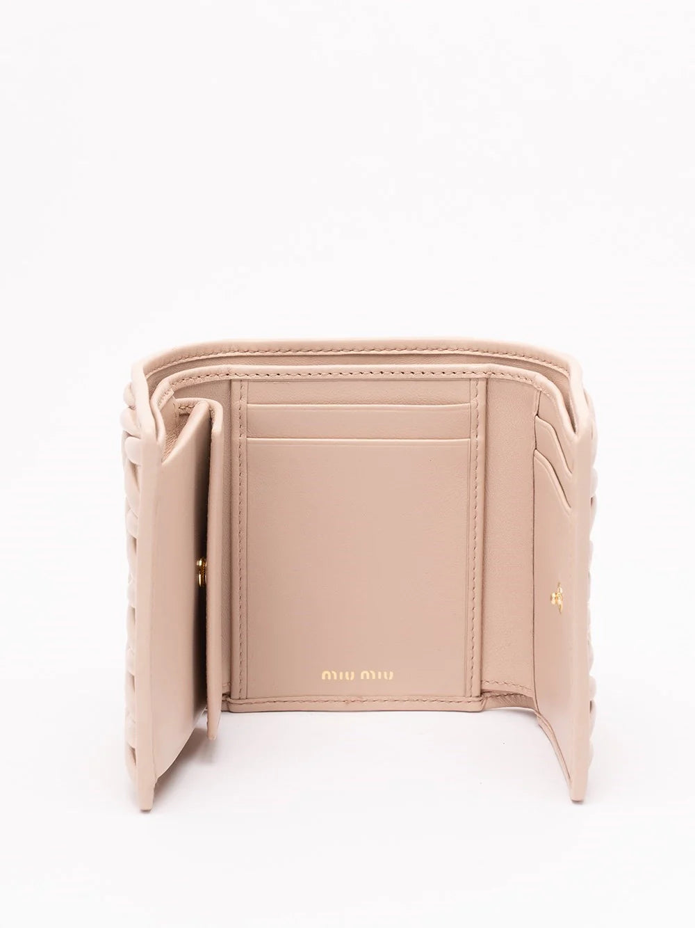 Miu Miu Women Small Matelassé Nappa Leather Wallet