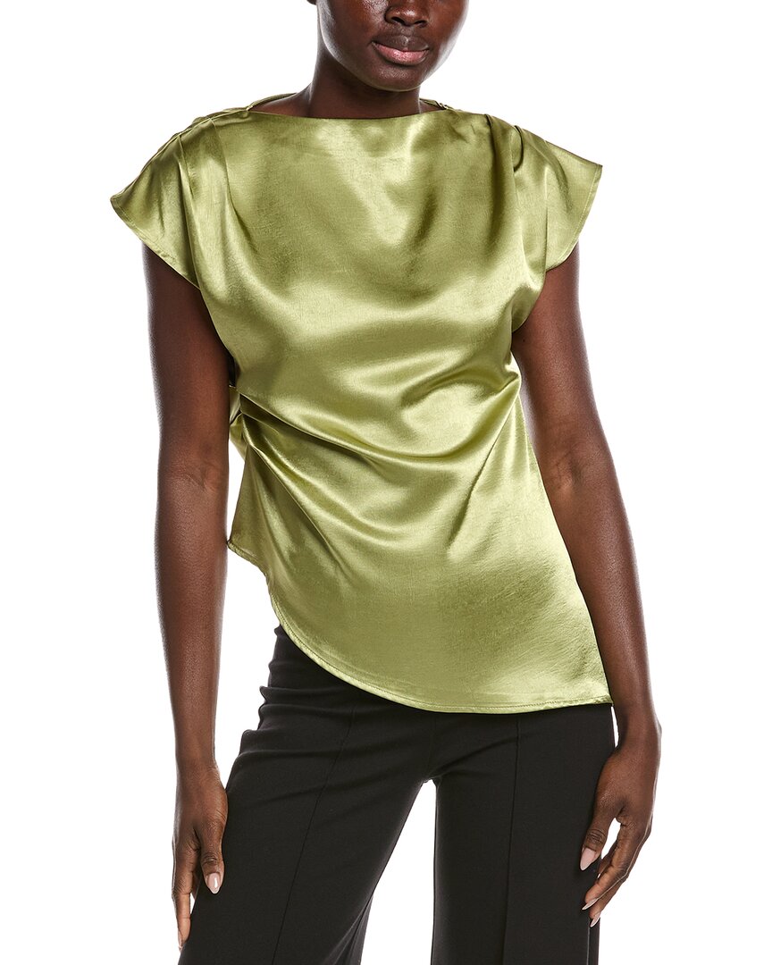 Gracia Asymmetrical Side Pleats Top