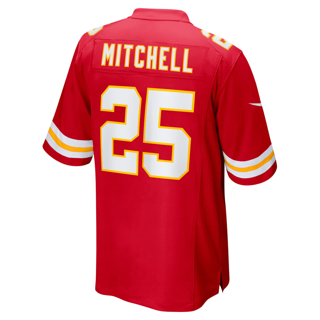 Kansas City Chiefs Elijah Mitchell Red Team Game Jersey