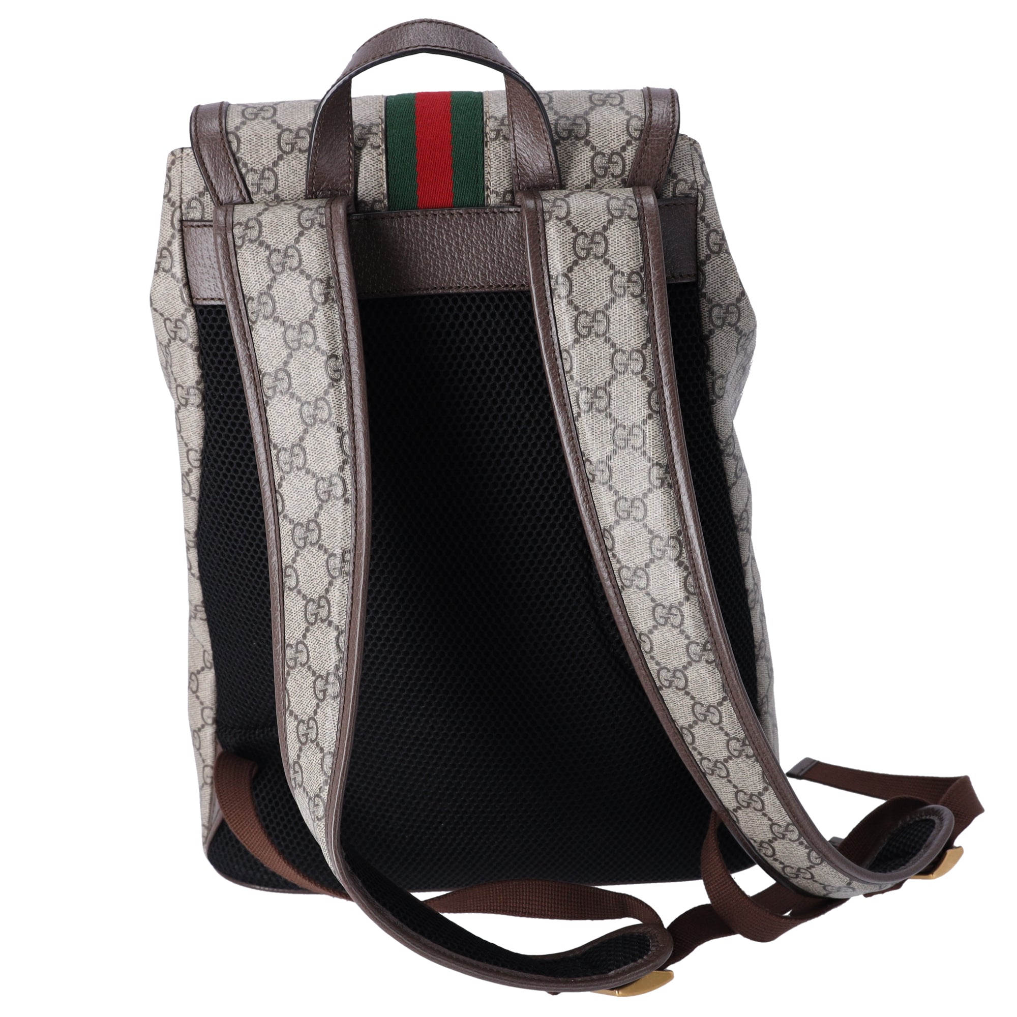 GUCCI Ophidia GG Supreme Backpack 792114 Light Brown PVC Leather