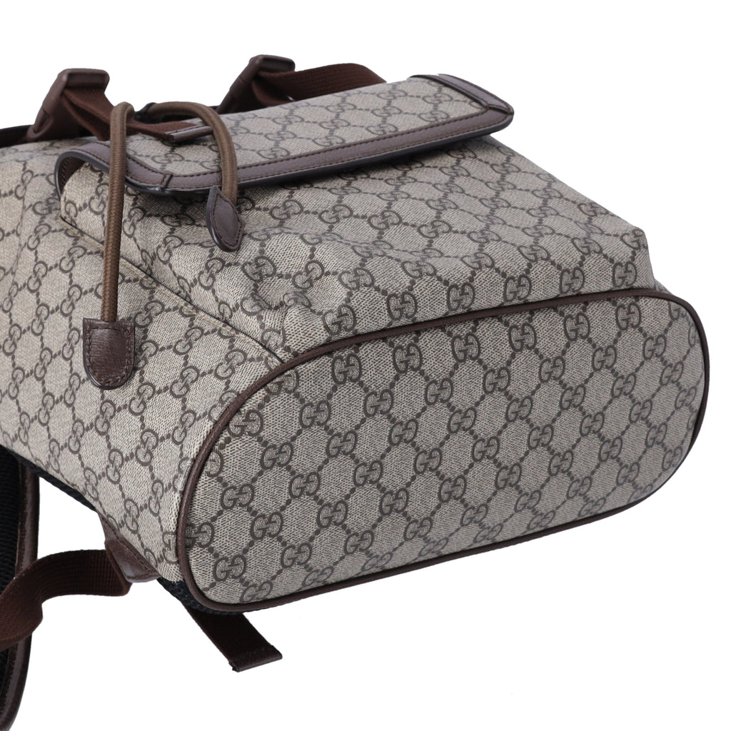 GUCCI Ophidia GG Supreme Backpack 792114 Light Brown PVC Leather