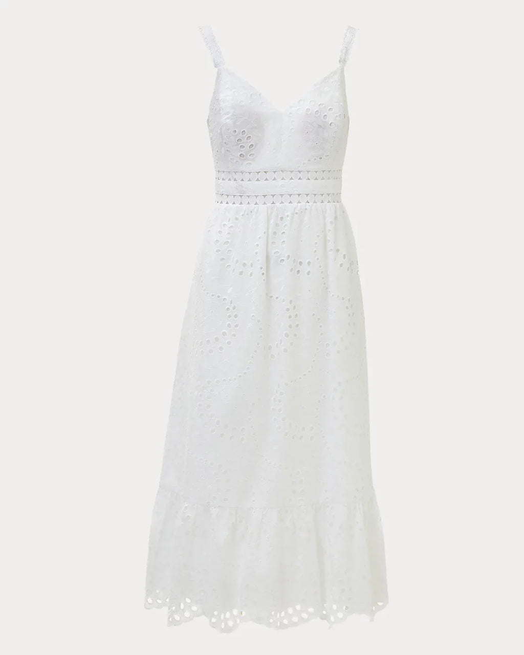 Tiah Eyelet Midi Dress