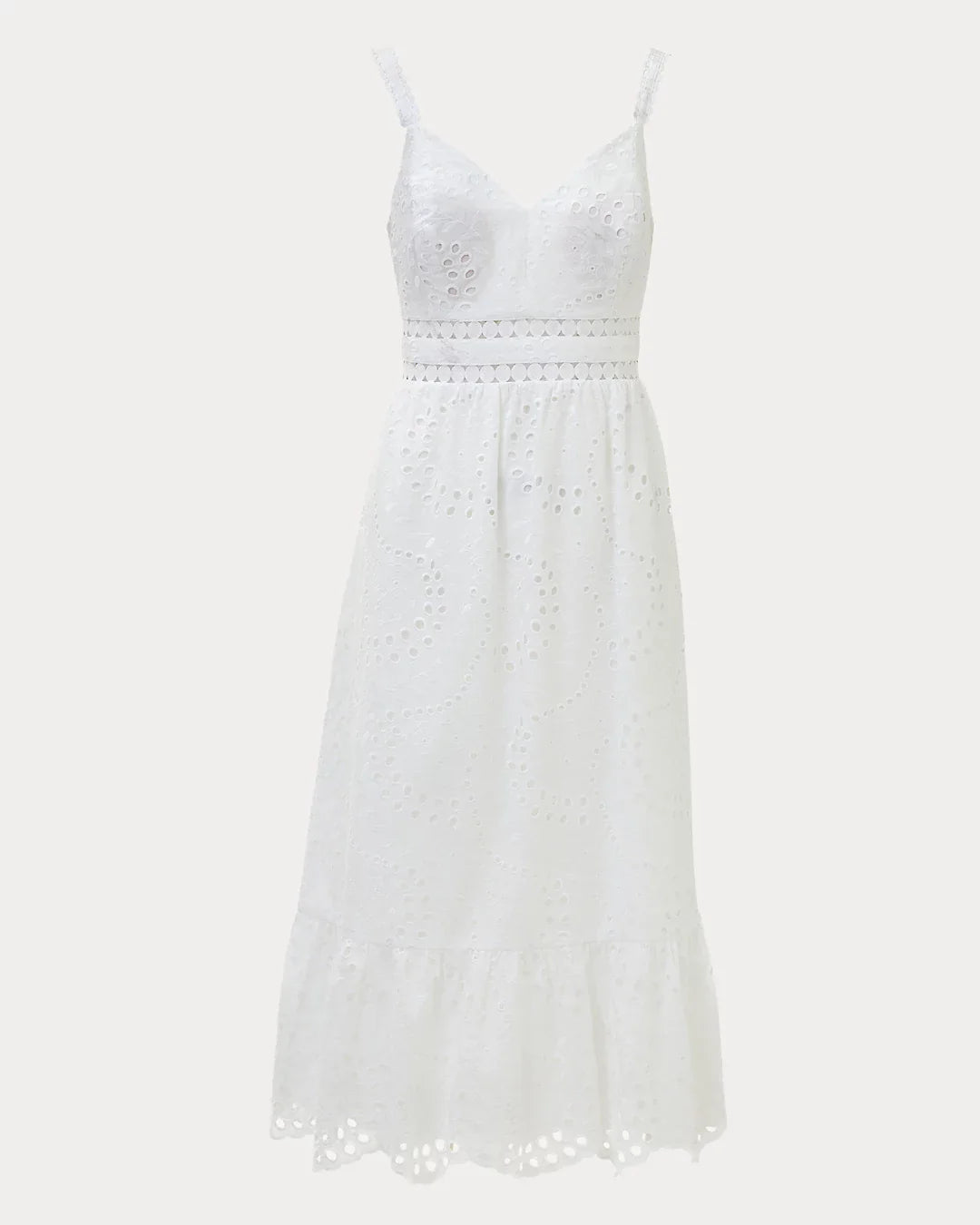 Tiah Eyelet Midi Dress