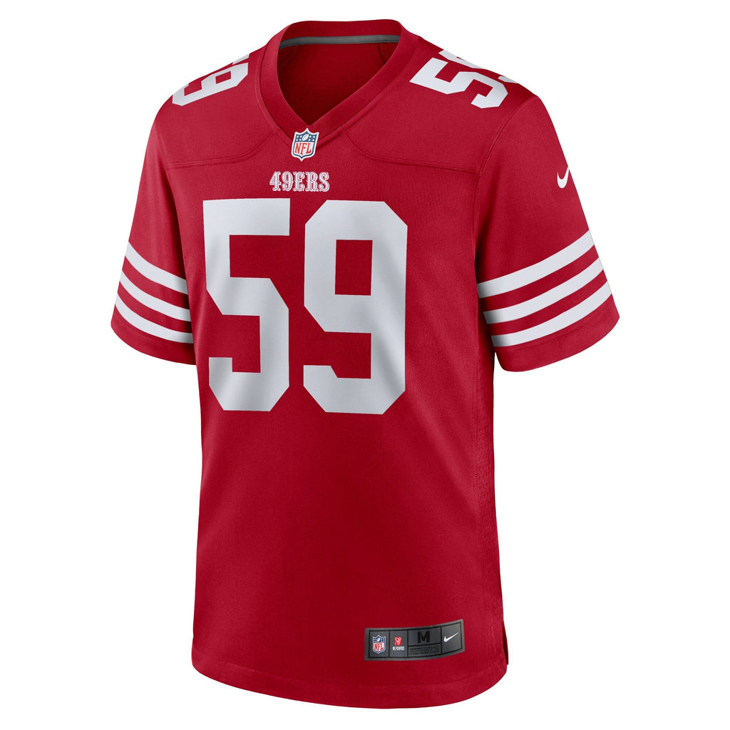 San Francisco 49ers De'Vondre Campbell Scarlet Team Game Jersey