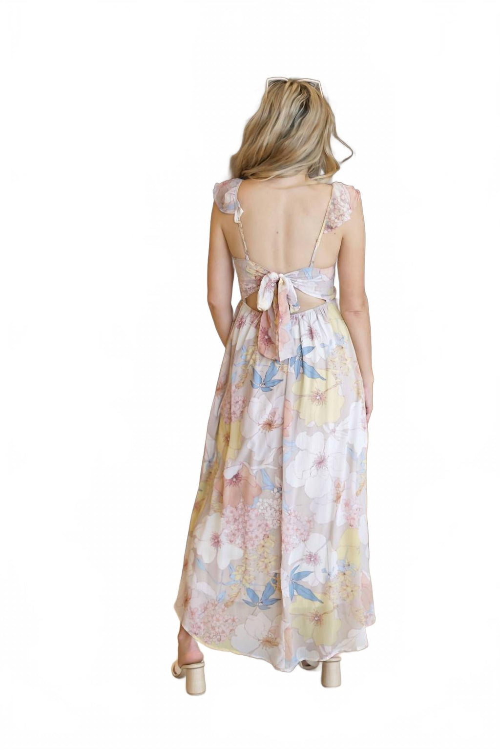 Sophia Ruffled Straps Dress In Multi